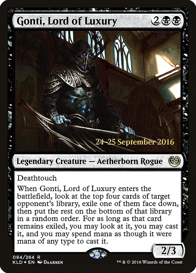 Gonti, Lord of Luxury [Kaladesh Prerelease Promos] | Tables and Towers