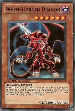 White-Horned Dragon [GLD4-EN014] Common | Tables and Towers