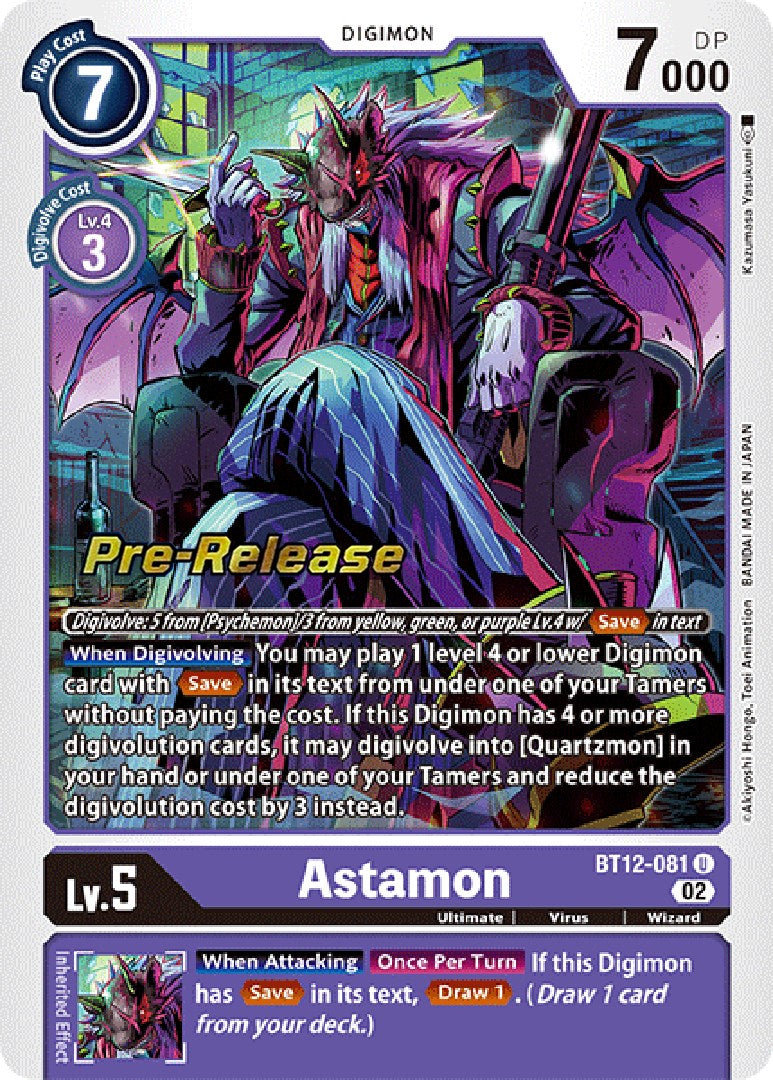 Astamon [BT12-081] [Across Time Pre-Release Cards] | Tables and Towers