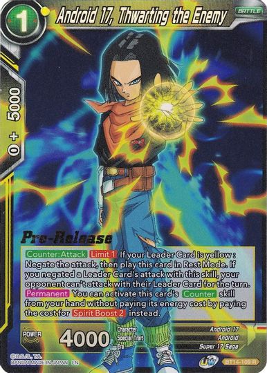 Android 17, Thwarting the Enemy (BT14-109) [Cross Spirits Prerelease Promos] | Tables and Towers