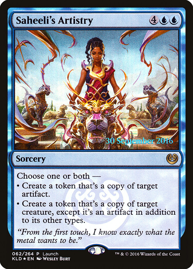 Saheeli's Artistry (Launch) [Kaladesh Promos] | Tables and Towers