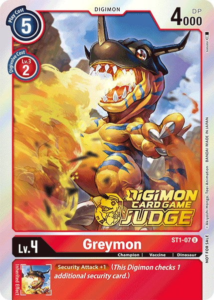 Greymon [ST1-07] (Judge Pack 1) [Starter Deck: Gaia Red Promos] | Tables and Towers