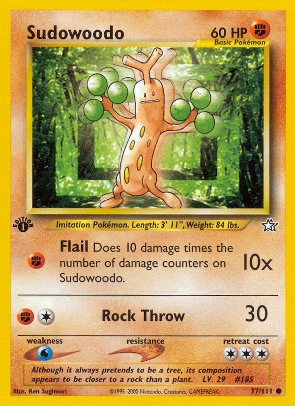 Sudowoodo (77/111) [Neo Genesis 1st Edition] | Tables and Towers