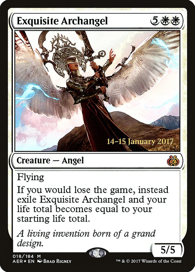 Exquisite Archangel [Aether Revolt Prerelease Promos] | Tables and Towers