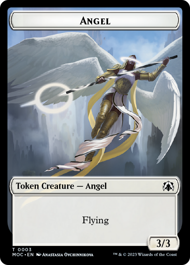 Angel (3) // Demon Double-Sided Token [March of the Machine Commander Tokens] | Tables and Towers