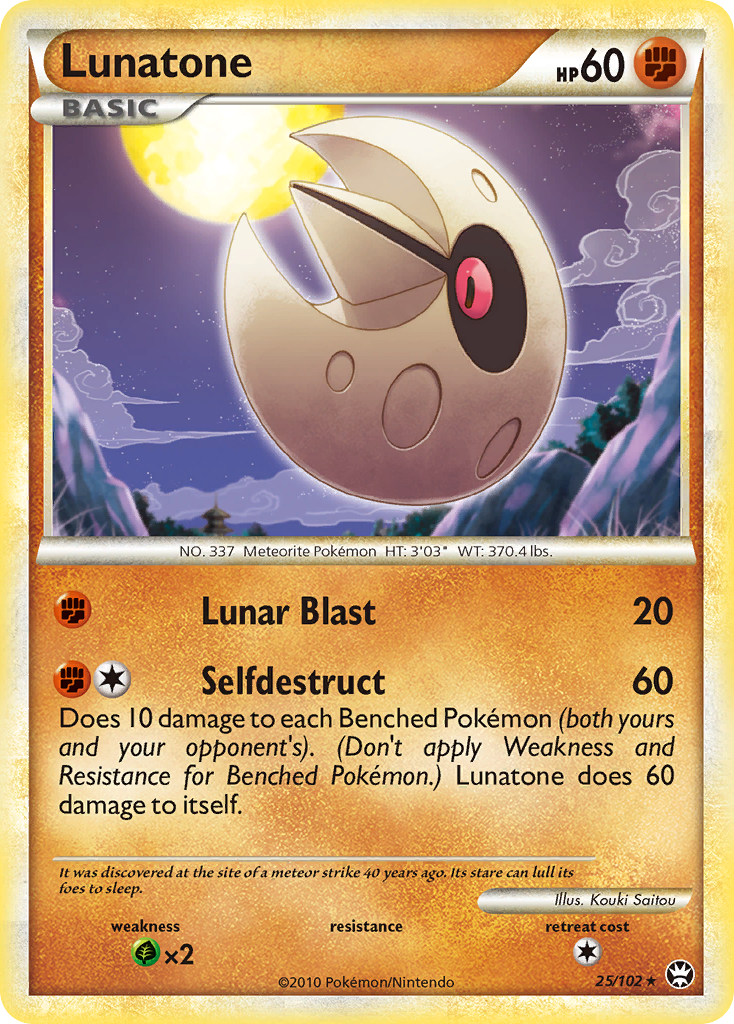 Lunatone (25/102) [HeartGold & SoulSilver: Triumphant] | Tables and Towers