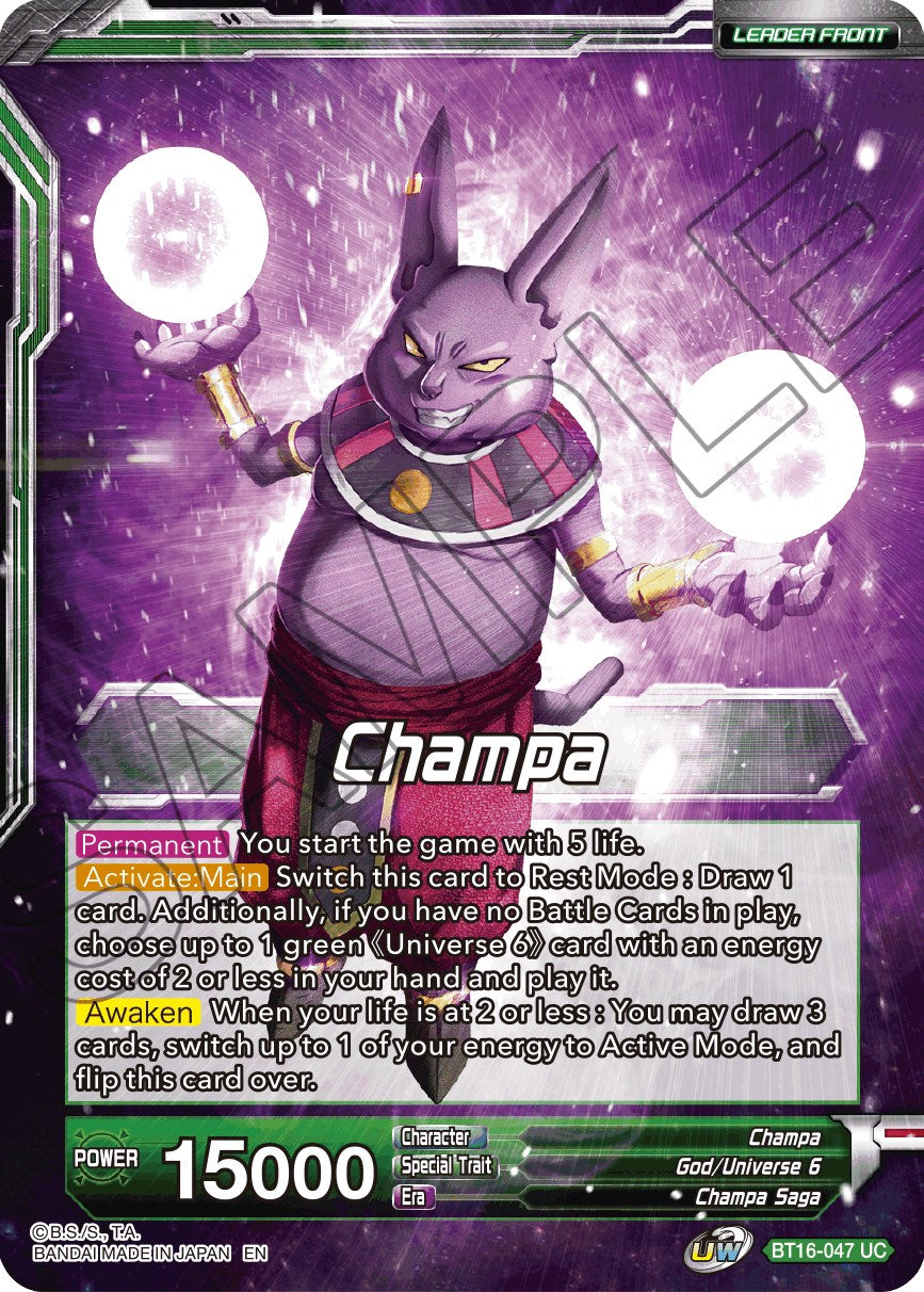 Champa // Champa, Victory at All Costs (BT16-047) [Realm of the Gods Prerelease Promos] | Tables and Towers