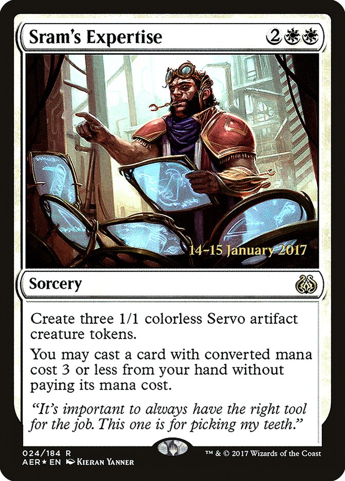 Sram's Expertise [Aether Revolt Prerelease Promos] | Tables and Towers