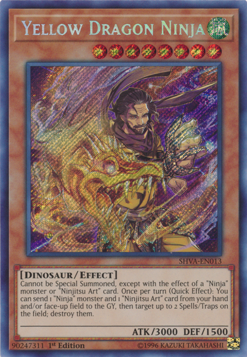 Yellow Dragon Ninja [SHVA-EN013] Secret Rare | Tables and Towers