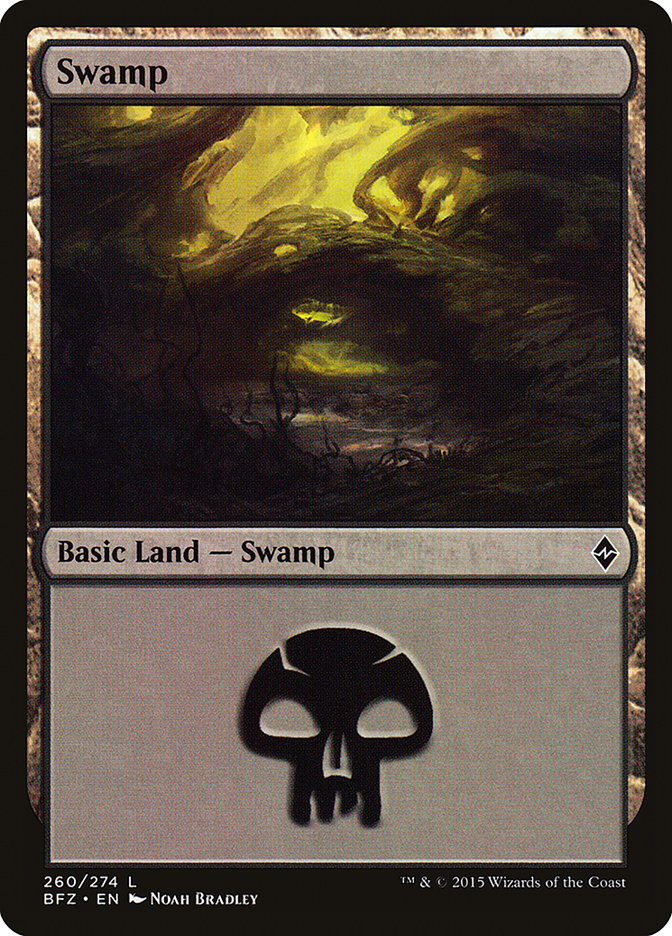 Swamp (260) [Battle for Zendikar] | Tables and Towers