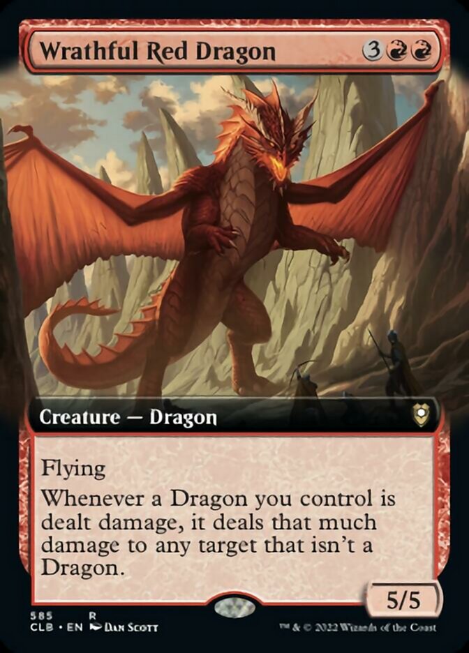 Wrathful Red Dragon (Extended Art) [Commander Legends: Battle for Baldur's Gate] | Tables and Towers