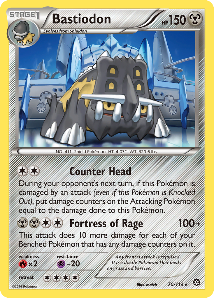 Bastiodon (70/114) [XY: Steam Siege] | Tables and Towers