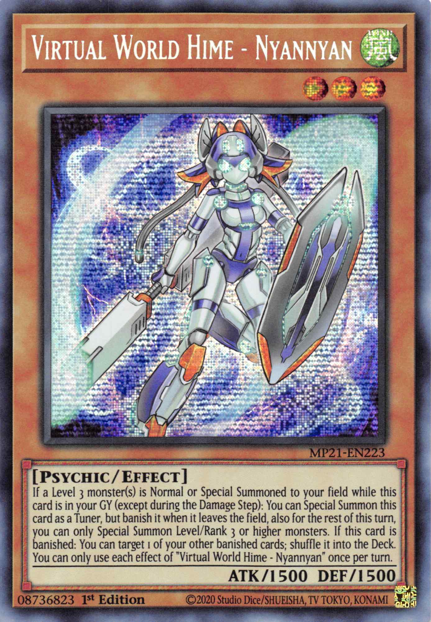 Virtual World Hime - Nyannyan [MP21-EN223] Prismatic Secret Rare | Tables and Towers