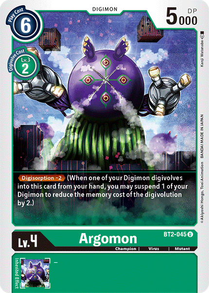 Argomon [BT2-045] [Release Special Booster Ver.1.5] | Tables and Towers