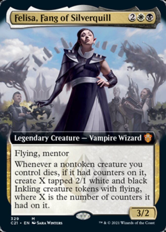 Felisa, Fang of Silverquill (Extended Art) [Commander 2021] | Tables and Towers