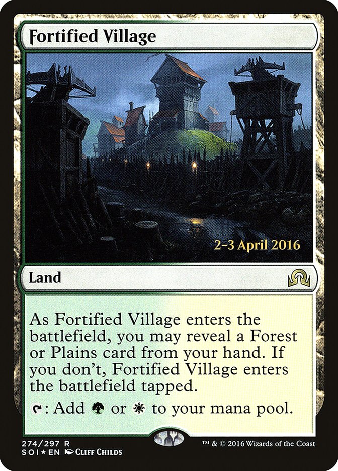 Fortified Village [Shadows over Innistrad Prerelease Promos] | Tables and Towers