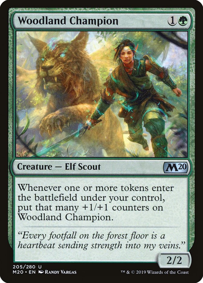 Woodland Champion [Core Set 2020] | Tables and Towers