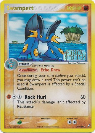 Swampert (27/100) (Stamped) [EX: Crystal Guardians] | Tables and Towers