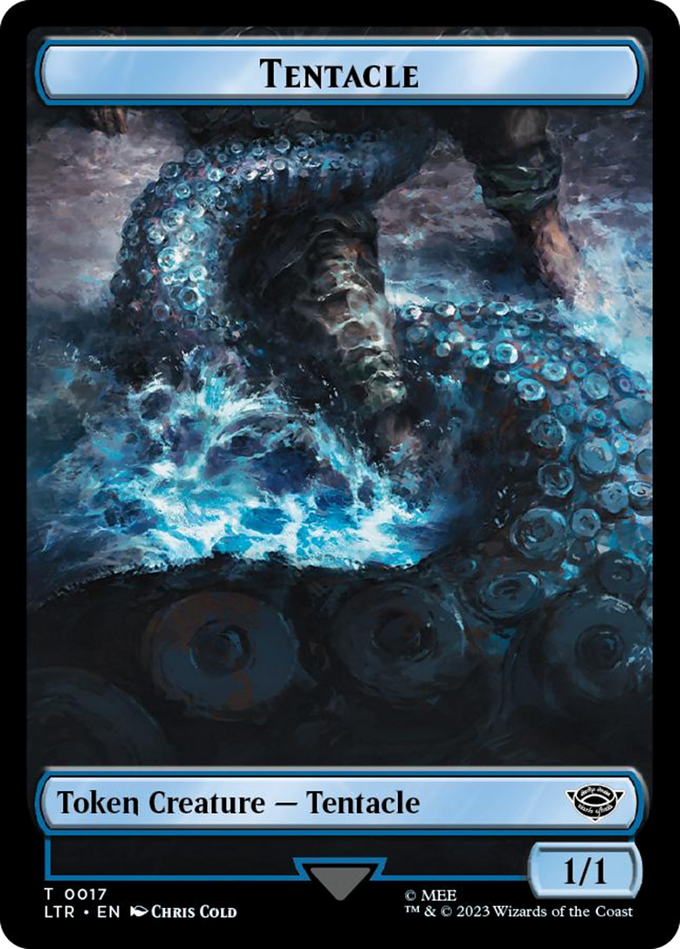 Tentacle // Food (0022) Double-Sided Token (Surge Foil) [The Lord of the Rings: Tales of Middle-Earth Tokens] | Tables and Towers