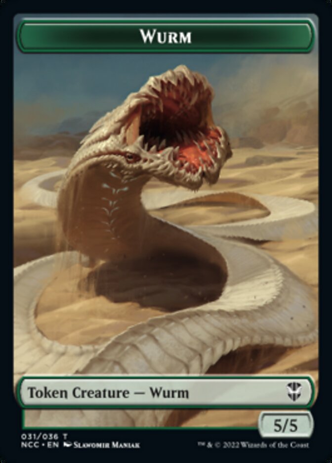 Elf Warrior // Wurm Double-Sided Token [Streets of New Capenna Commander Tokens] | Tables and Towers