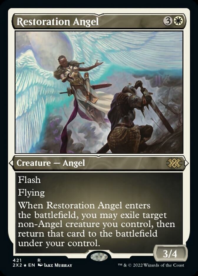 Restoration Angel (Foil Etched) [Double Masters 2022] | Tables and Towers