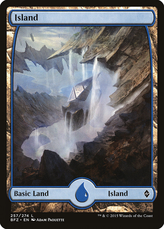 Island (257) (Full Art) [Battle for Zendikar] | Tables and Towers