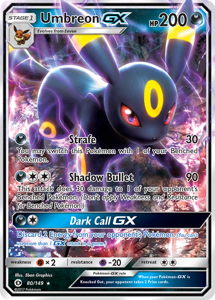 Umbreon GX (80/149) [Sun & Moon: Base Set] | Tables and Towers