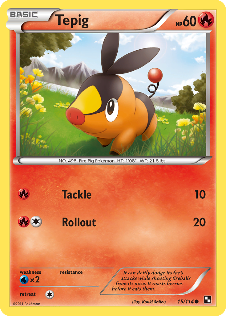 Tepig (15/114) [Black & White: Base Set] | Tables and Towers