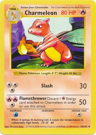 Charmeleon (24/102) [Base Set Shadowless Unlimited] | Tables and Towers