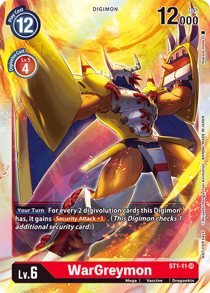 WarGreymon [ST1-11] (Event Pack) [Starter Deck: Gaia Red Promos] | Tables and Towers