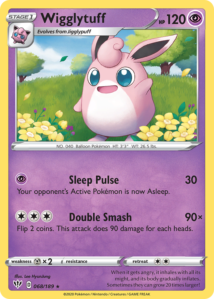 Wigglytuff (068/189) [Sword & Shield: Darkness Ablaze] | Tables and Towers