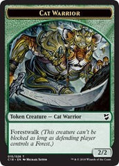 Cat Warrior // Plant Double-Sided Token [Commander 2018 Tokens] | Tables and Towers