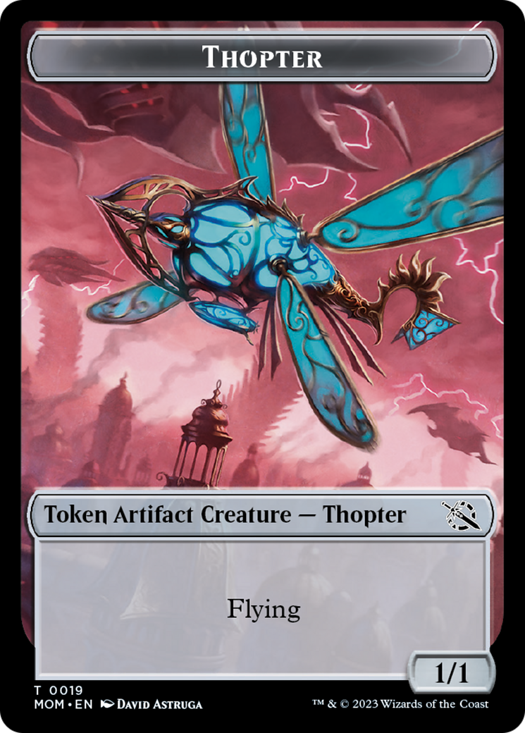 Thopter // Beast Double-Sided Token [March of the Machine Commander Tokens] | Tables and Towers