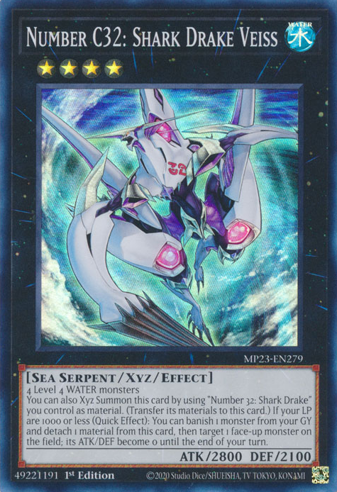 Number C32: Shark Drake Veiss [MP23-EN279] Super Rare | Tables and Towers