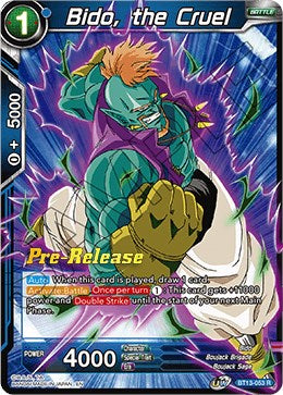 Bido, the Cruel (BT13-053) [Supreme Rivalry Prerelease Promos] | Tables and Towers