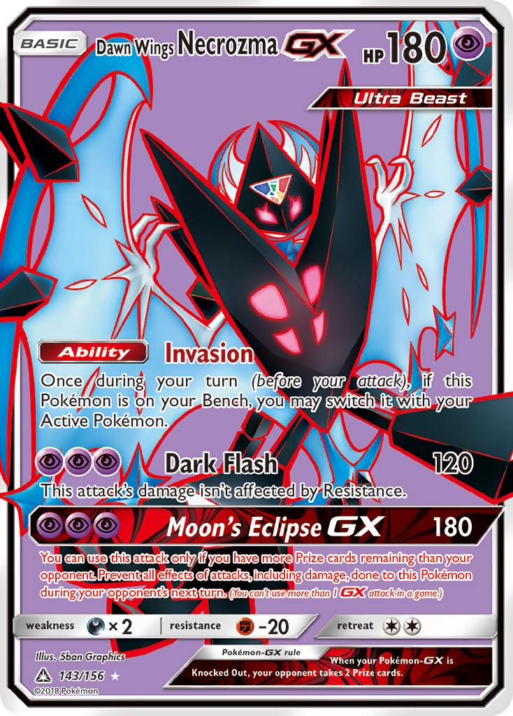 Dawn Wings Necrozma GX (143/156) [Sun & Moon: Ultra Prism] | Tables and Towers