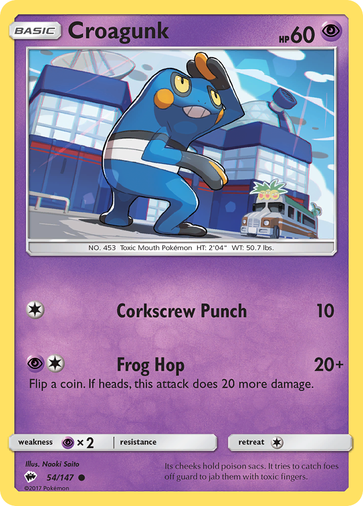 Croagunk (54/147) [Sun & Moon: Burning Shadows] | Tables and Towers