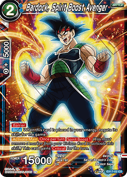 Bardock, Spirit Boost Avenger (EX17-02) [Saiyan Booster] | Tables and Towers