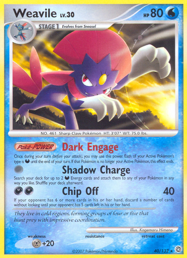 Weavile (40/132) [Diamond & Pearl: Secret Wonders] | Tables and Towers