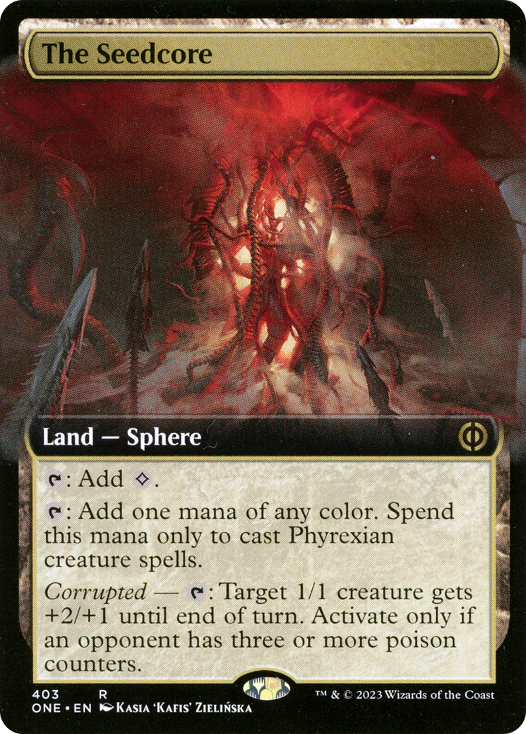 The Seedcore (Extended Art) [Phyrexia: All Will Be One] | Tables and Towers