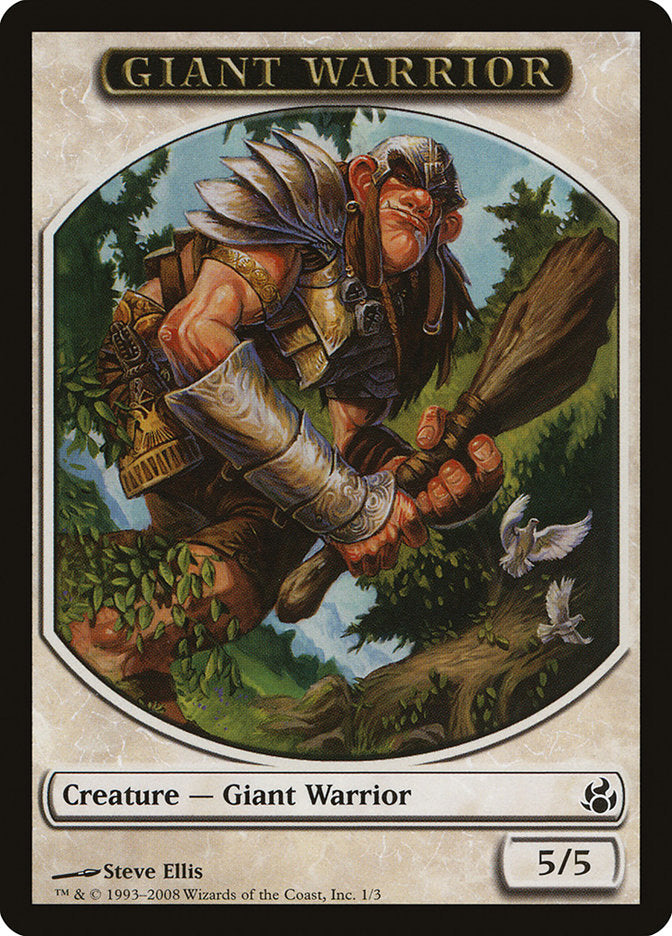 Giant Warrior Token [Morningtide Tokens] | Tables and Towers