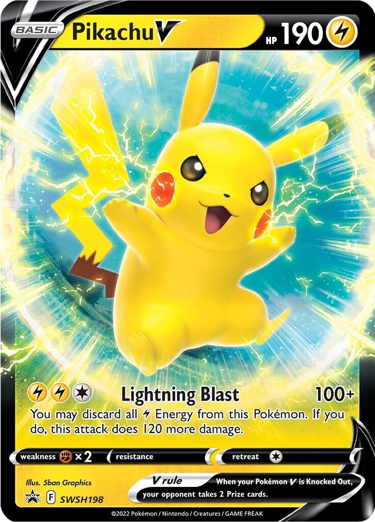 Pikachu V (SWSH198) (Jumbo Card) [Sword & Shield: Black Star Promos] | Tables and Towers