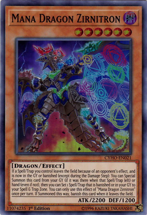 Mana Dragon Zirnitron [CYHO-EN021] Super Rare | Tables and Towers