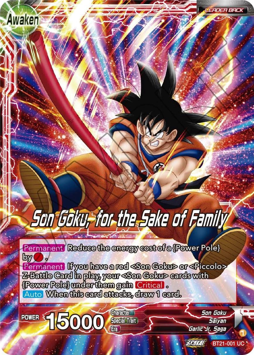 Son Goku // Son Goku, for the Sake of Family (BT21-001) [Wild Resurgence] | Tables and Towers