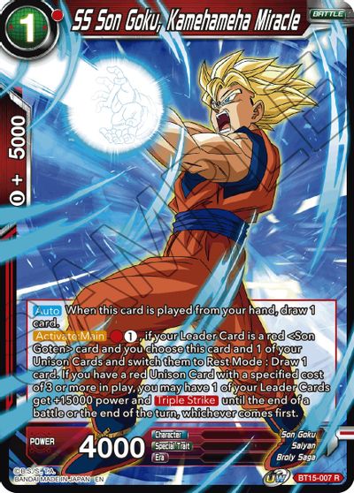 SS Son Goku, Kamehameha Miracle (BT15-007) [Saiyan Showdown] | Tables and Towers