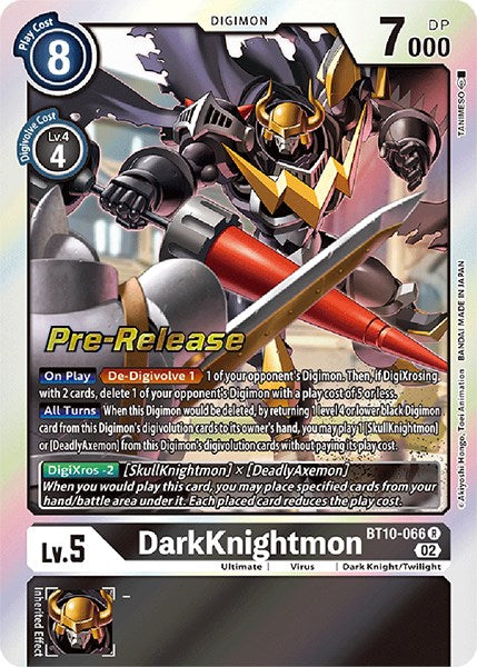 DarkKnightmon [BT10-066] [Xros Encounter Pre-Release Cards] | Tables and Towers