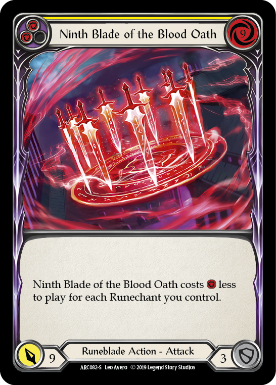 Ninth Blade of the Blood Oath [ARC082-S] (Arcane Rising)  1st Edition Rainbow Foil | Tables and Towers