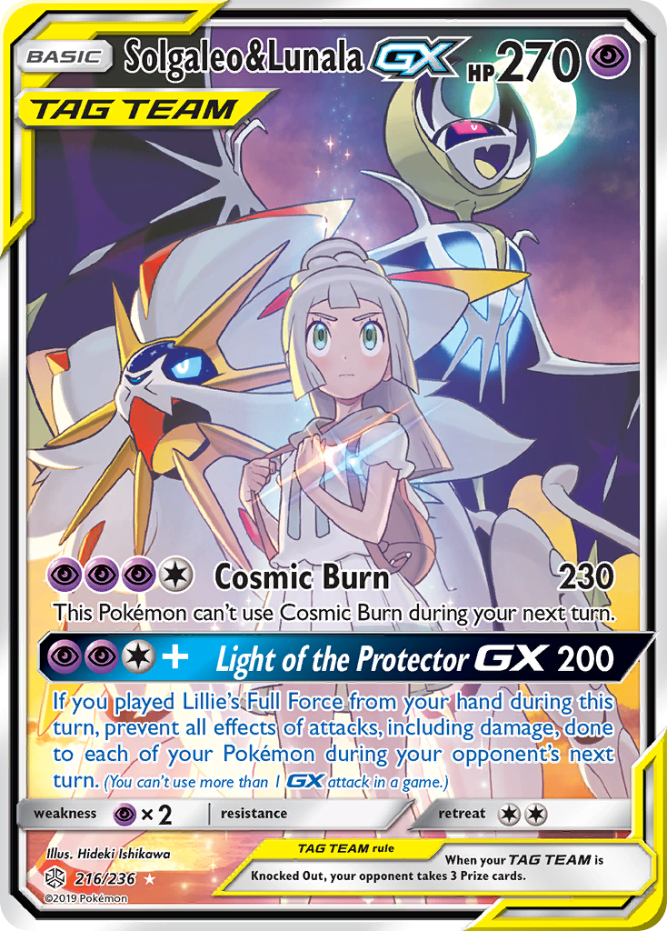 Solgaleo & Lunala GX (216/236) [Sun & Moon: Cosmic Eclipse] | Tables and Towers