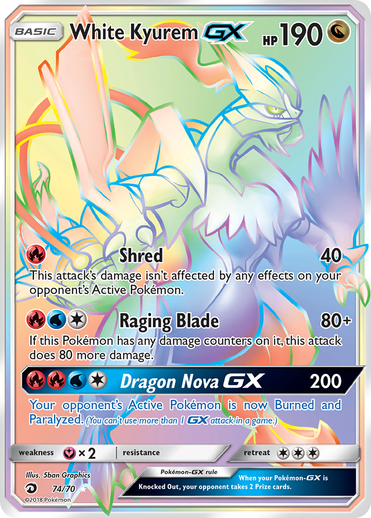 White Kyurem GX (74/70) [Sun & Moon: Dragon Majesty] | Tables and Towers