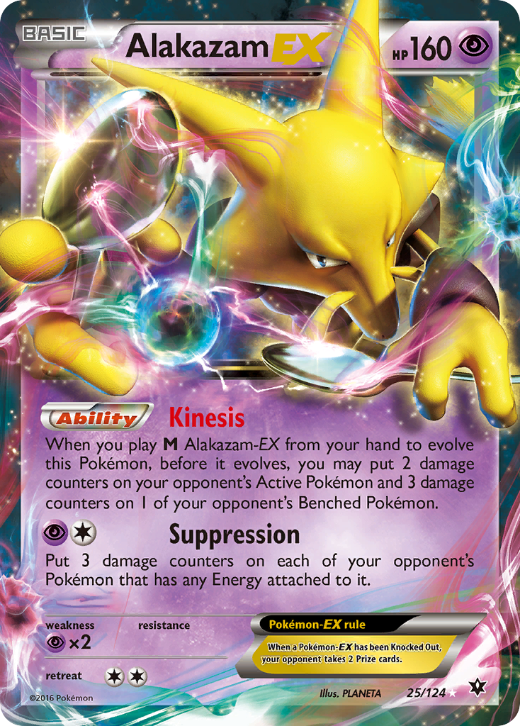 Alakazam EX (25/124) [XY: Fates Collide] | Tables and Towers